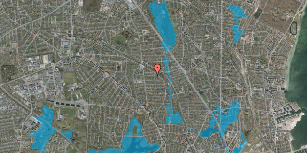 Oversvømmelsesrisiko fra vandløb på Brødrevej 22, 2870 Dyssegård