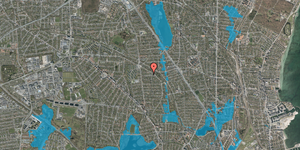 Oversvømmelsesrisiko fra vandløb på Brødrevej 25, 2870 Dyssegård
