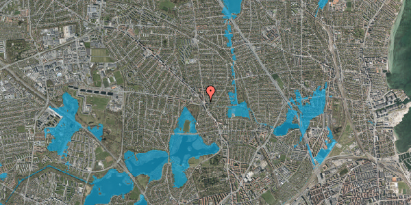 Oversvømmelsesrisiko fra vandløb på Bækkebo 1A, 3. tv, 2870 Dyssegård