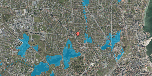 Oversvømmelsesrisiko fra vandløb på Bækkebo 6A, 1. th, 2870 Dyssegård