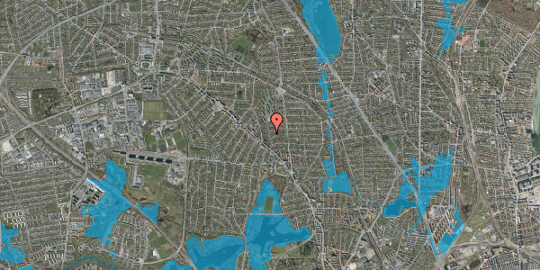 Oversvømmelsesrisiko fra vandløb på Dalstrøget 16, 2870 Dyssegård