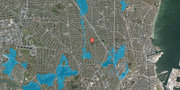 Oversvømmelsesrisiko fra vandløb på Ewaldsbakken 41, 2900 Hellerup