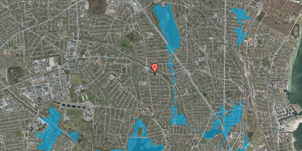 Oversvømmelsesrisiko fra vandløb på Frøbakken 6, 2870 Dyssegård
