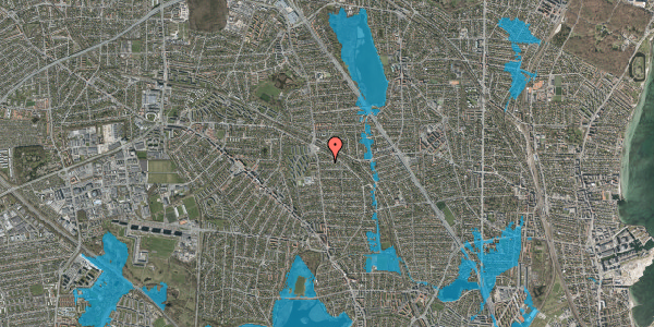 Oversvømmelsesrisiko fra vandløb på Frøbakken 10, 2870 Dyssegård