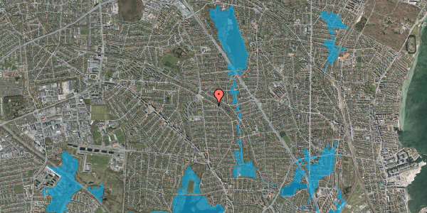 Oversvømmelsesrisiko fra vandløb på Frøbakken 22, 2870 Dyssegård
