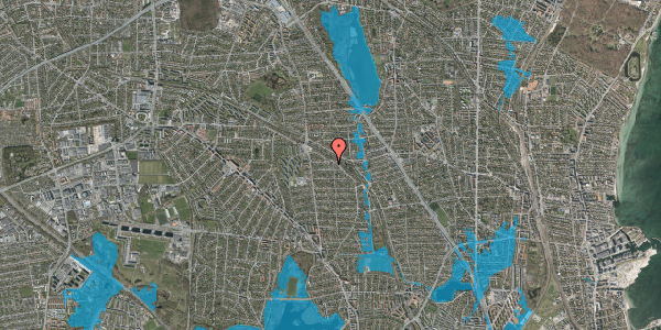 Oversvømmelsesrisiko fra vandløb på Frøbakken 26, 2870 Dyssegård