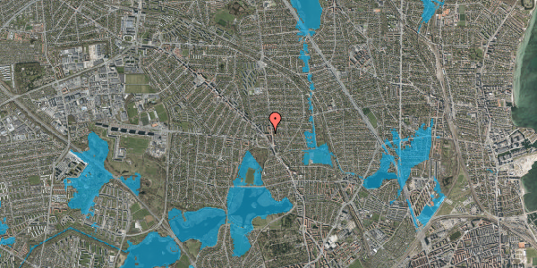 Oversvømmelsesrisiko fra vandløb på Grøntoften 4, 3. th, 2870 Dyssegård
