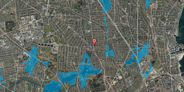 Oversvømmelsesrisiko fra vandløb på Grøntoften 6, 3. th, 2870 Dyssegård