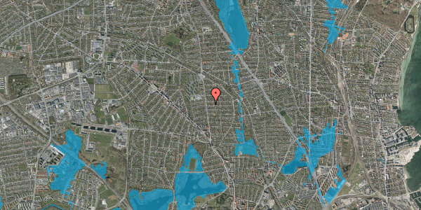 Oversvømmelsesrisiko fra vandløb på Hjemmevej 9, 2870 Dyssegård