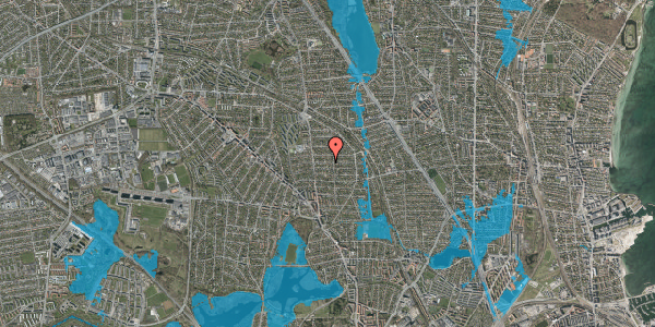Oversvømmelsesrisiko fra vandløb på Hjemmevej 18, 2870 Dyssegård