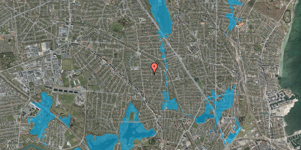Oversvømmelsesrisiko fra vandløb på Hjemmevej 24, 2870 Dyssegård