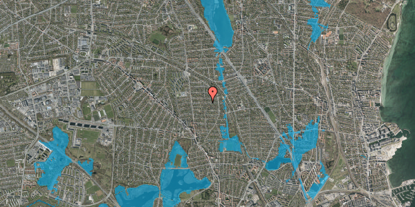 Oversvømmelsesrisiko fra vandløb på Hjemmevej 30, 2870 Dyssegård