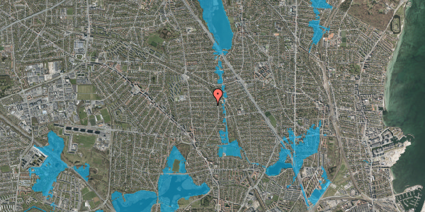 Oversvømmelsesrisiko fra vandløb på Hjemmevej 47, 2870 Dyssegård