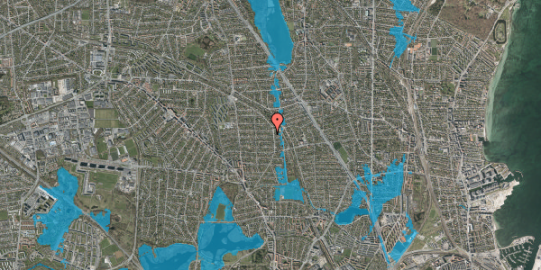 Oversvømmelsesrisiko fra vandløb på Hjemmevej 53, 2870 Dyssegård