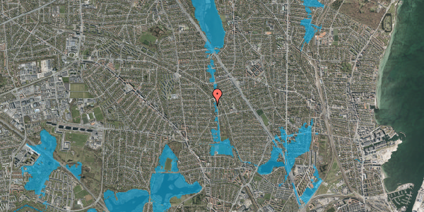 Oversvømmelsesrisiko fra vandløb på Hjemmevej 54, 2870 Dyssegård