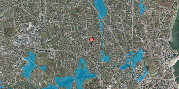 Oversvømmelsesrisiko fra vandløb på Hulkærvej 2, 2870 Dyssegård