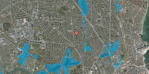 Oversvømmelsesrisiko fra vandløb på Hulkærvej 4, 2. , 2870 Dyssegård