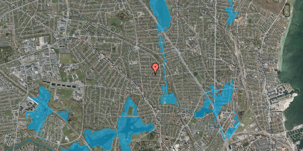 Oversvømmelsesrisiko fra vandløb på Hulkærvej 22, 2870 Dyssegård