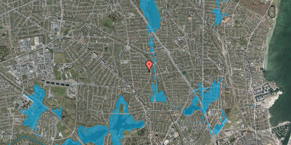 Oversvømmelsesrisiko fra vandløb på Hulkærvej 27, 2870 Dyssegård