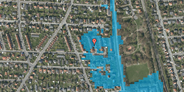 Oversvømmelsesrisiko fra vandløb på Kanalbuen 30, 2870 Dyssegård