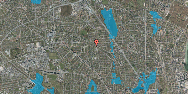 Oversvømmelsesrisiko fra vandløb på Kildebakkegårds Alle 4, 2870 Dyssegård