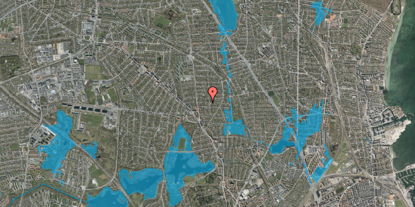 Oversvømmelsesrisiko fra vandløb på Mindevej 16, 2870 Dyssegård
