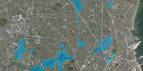 Oversvømmelsesrisiko fra vandløb på Mindevej 18, 2870 Dyssegård