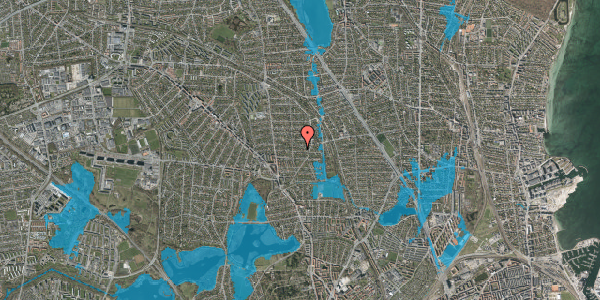 Oversvømmelsesrisiko fra vandløb på Mindevej 25, 2870 Dyssegård