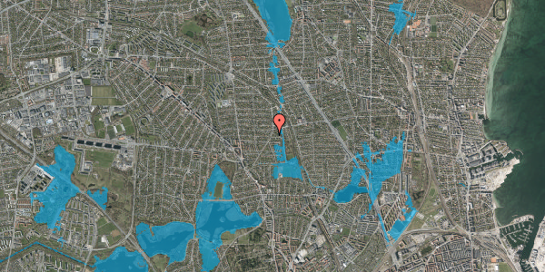 Oversvømmelsesrisiko fra vandløb på Mindevej 41, 2870 Dyssegård