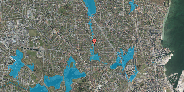 Oversvømmelsesrisiko fra vandløb på Mindevej 47, 2870 Dyssegård