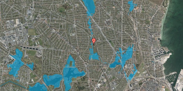 Oversvømmelsesrisiko fra vandløb på Mindevej 49, 2870 Dyssegård