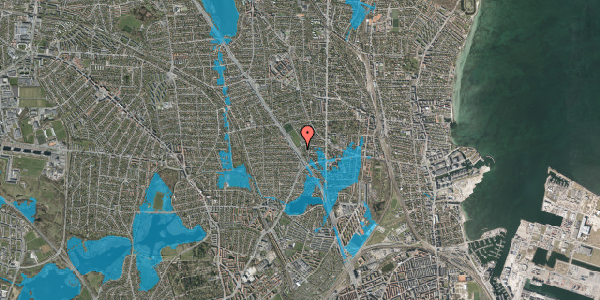 Oversvømmelsesrisiko fra vandløb på Morgenvej 5, 2900 Hellerup