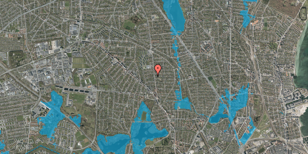 Oversvømmelsesrisiko fra vandløb på Munkegårdsvej 1, 2870 Dyssegård