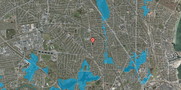 Oversvømmelsesrisiko fra vandløb på Munkegårdsvej 3, 2870 Dyssegård