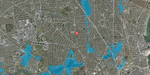 Oversvømmelsesrisiko fra vandløb på Munkegårdsvej 7, 2870 Dyssegård