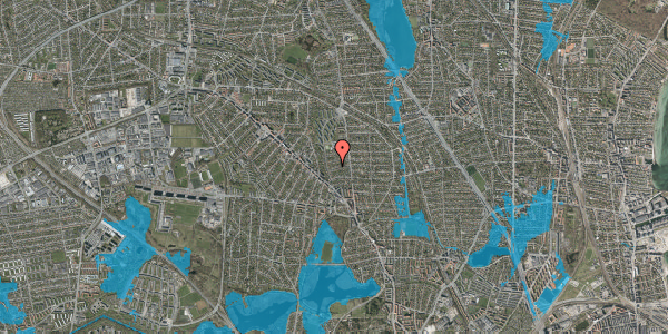 Oversvømmelsesrisiko fra vandløb på Munkegårdsvej 22, 2870 Dyssegård