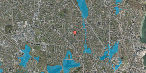 Oversvømmelsesrisiko fra vandløb på Ravnekærsvej 1, 2870 Dyssegård
