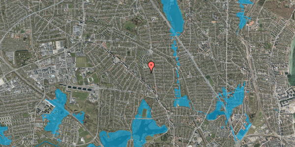 Oversvømmelsesrisiko fra vandløb på Ravnekærsvej 19, 2870 Dyssegård