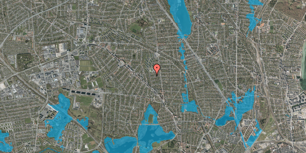 Oversvømmelsesrisiko fra vandløb på Ravnekærsvej 24, 2870 Dyssegård