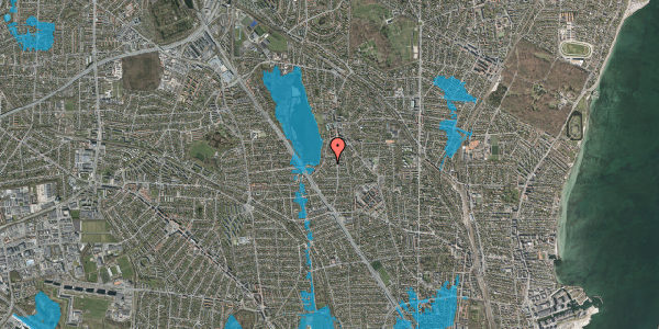 Oversvømmelsesrisiko fra vandløb på Rosenvej 2, st. , 2820 Gentofte
