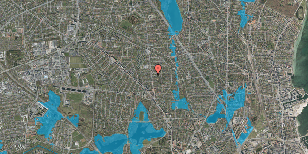 Oversvømmelsesrisiko fra vandløb på Røntoftevej 6, 2870 Dyssegård