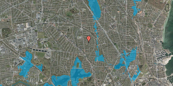 Oversvømmelsesrisiko fra vandløb på Røntoftevej 12, st. , 2870 Dyssegård