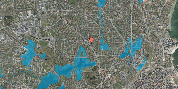 Oversvømmelsesrisiko fra vandløb på Søborg Hovedgade 1, st. , 2870 Dyssegård