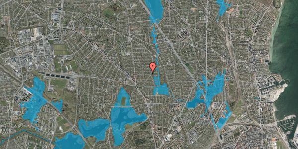 Oversvømmelsesrisiko fra vandløb på Sønderdalen 37, 2870 Dyssegård