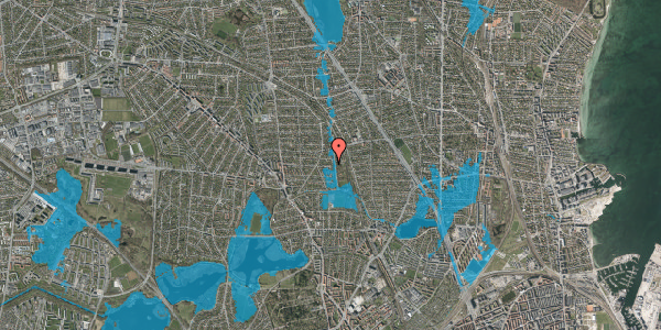 Oversvømmelsesrisiko fra vandløb på Sønderdalen 55, 2870 Dyssegård