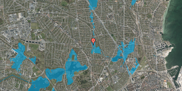 Oversvømmelsesrisiko fra vandløb på Søndergårdsvej 39A, 2870 Dyssegård