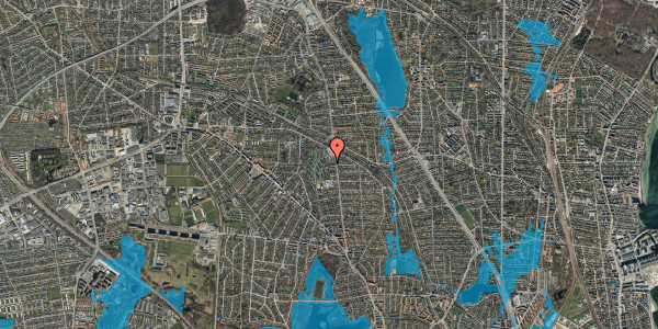 Oversvømmelsesrisiko fra vandløb på Vangedevej 154B, 2. th, 2870 Dyssegård