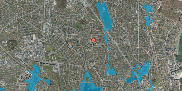 Oversvømmelsesrisiko fra vandløb på Vangedevej 156D, 2. th, 2870 Dyssegård
