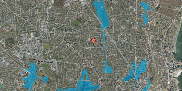Oversvømmelsesrisiko fra vandløb på Vangedevej 167, 2870 Dyssegård