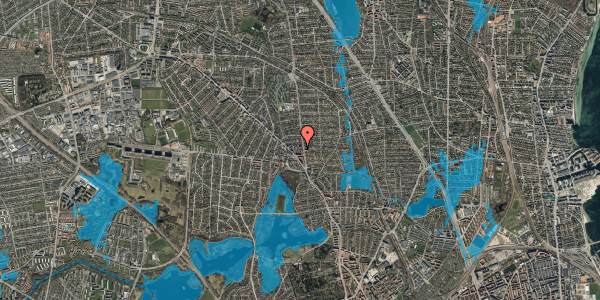 Oversvømmelsesrisiko fra vandløb på Vangedevej 222B, 2. th, 2870 Dyssegård